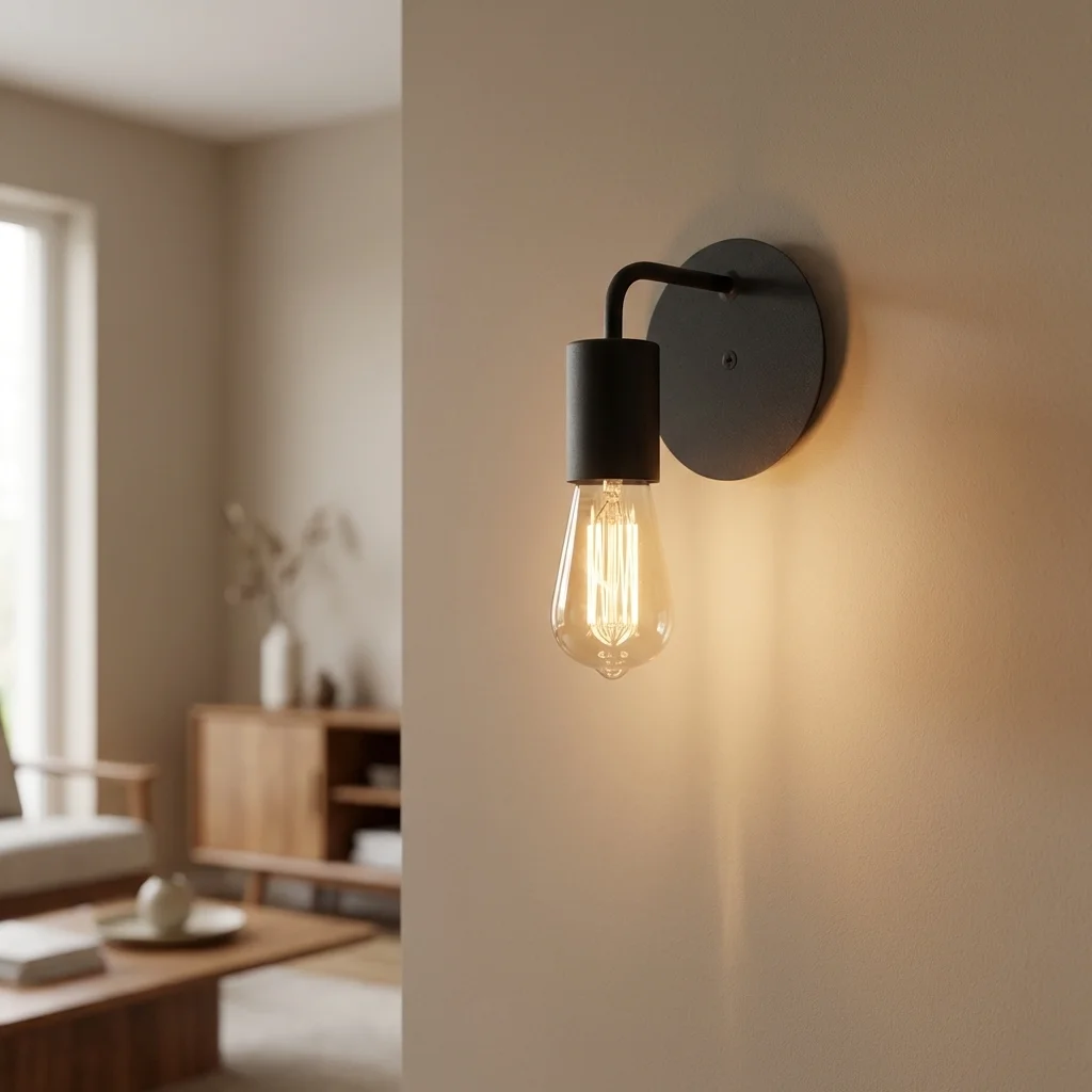 Aplique Polignano — Industrial metal negro E27 | Lampamac