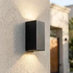 Aplique Ext. Assisi — Doble haz hierro GU10