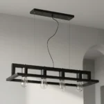 Colgante Norrmalm — Lineal industrial hierro 4 luces E27