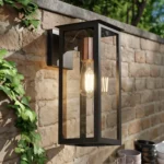 Aplique Ext. Aurelio — Farol vintage hierro negro E27 | Lampamac