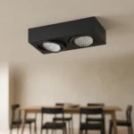 Spot Garbatella — Doble direccional metal negro GU10