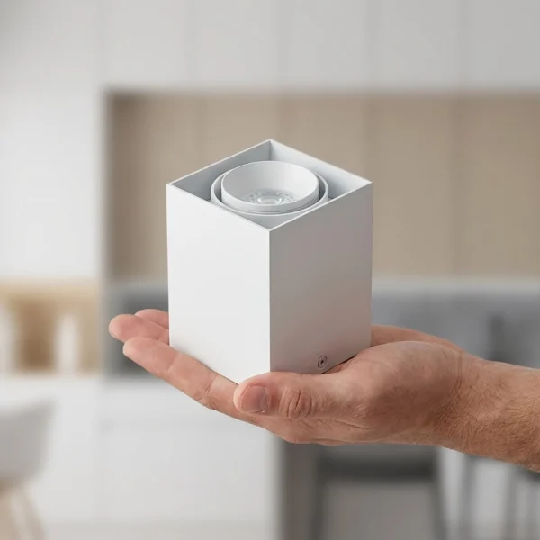 Spot Charonne — Orientable aluminio blanco GU10 — Dimensiones | Lampamac