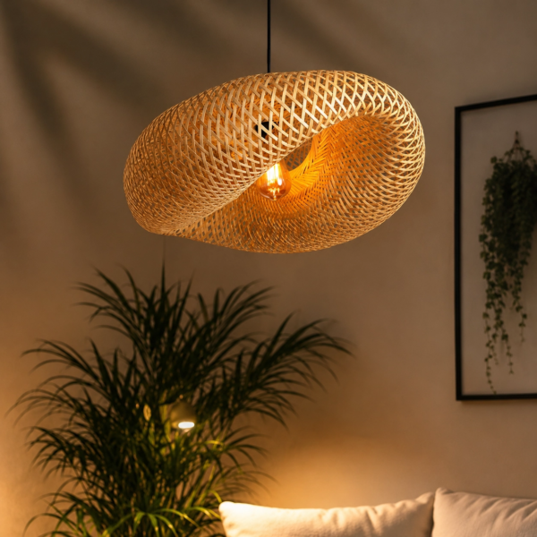 Colgante Lalvéra — Bambú Natural, orgánico (LED) — Imagen 8 | Lampamac
