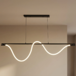 Colgante Galvinne — Metal moderno, luz envolvente lineal (LED)