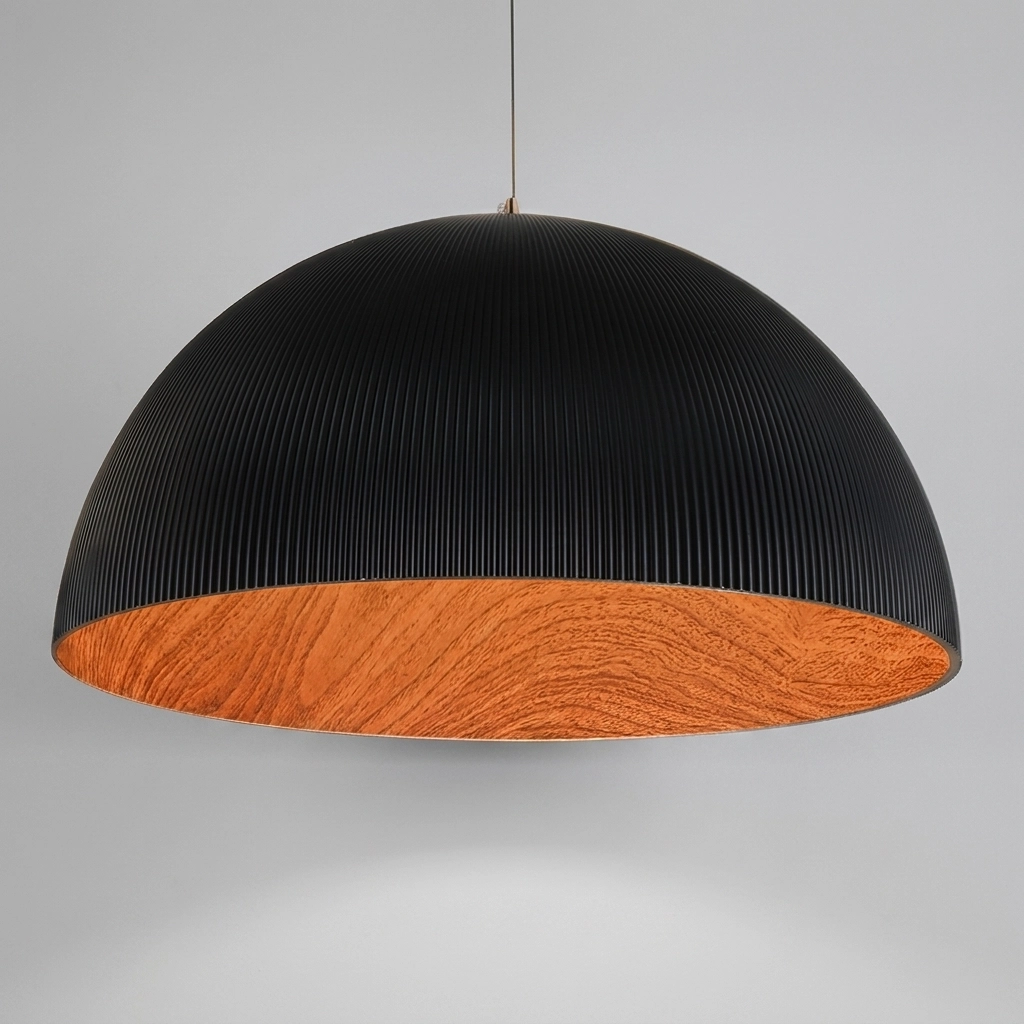Colgante Lamparas de Techo - Colgante Idalvéra — Metal, moderno símil madera (LED) foto de producto | Lampamac