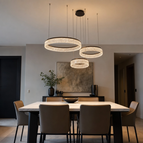 Colgante Lamparas de Techo - Colgante Falventéra — Metal Dorado, aro moderno (LED) ambiente alternativo | Lampamac