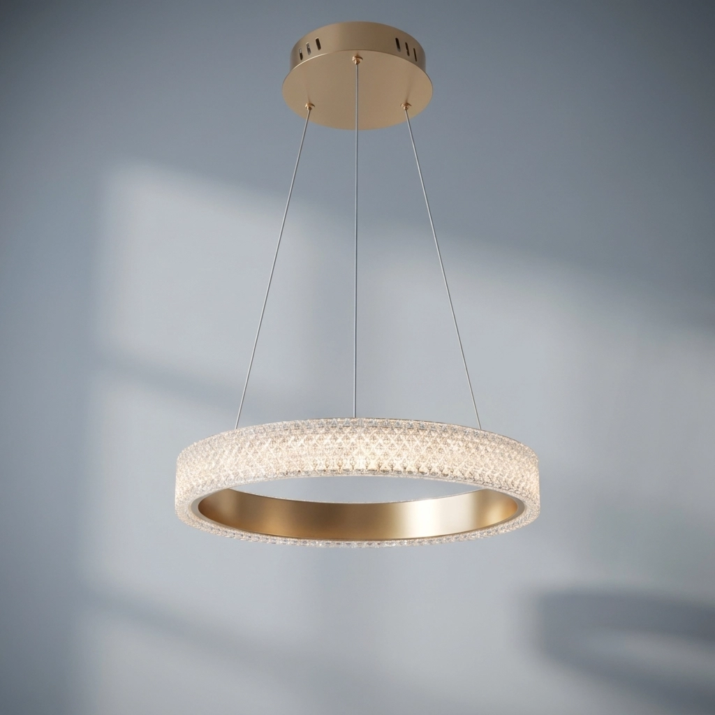 Colgante Lamparas de Techo - Colgante Corventéra — Metal Dorado, moderno lineal (LED) foto de producto | Lampamac