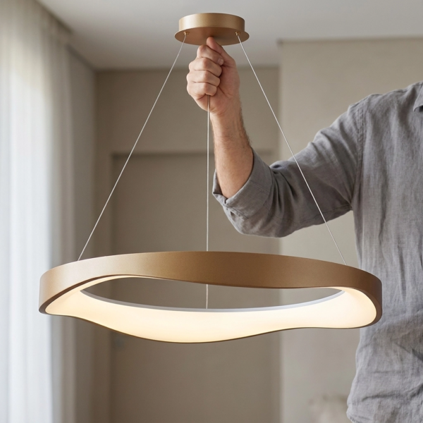 Colgante Lamparas de Techo - Colgante Cervéla — Metal, moderno elegante (LED) dimensiones | Lampamac