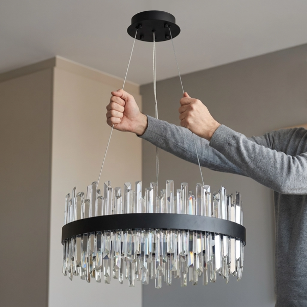 Colgante Lamparas de Techo - Colgante Alvénia — Metal, cilíndrico minimalista (LED) dimensiones | Lampamac