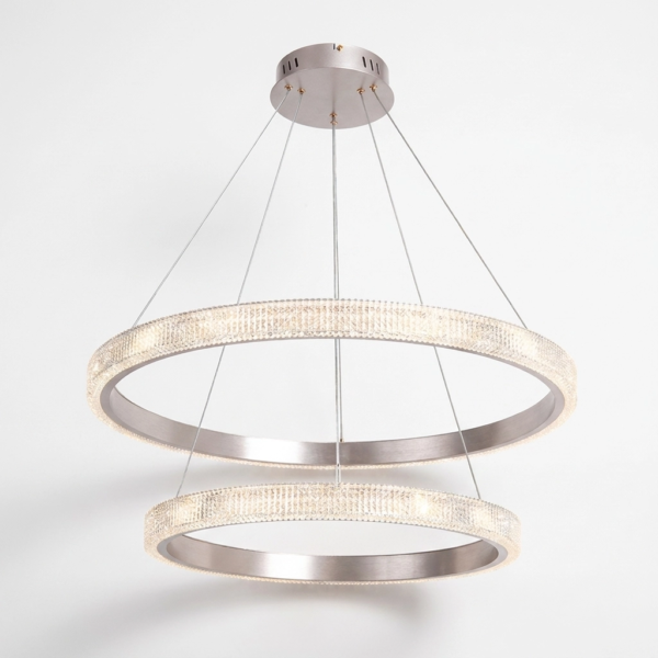 Colgante Lamparas de Techo - Colgante Orvénia — Metal Champagne, aro circular (LED) detalle | Lampamac