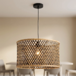 Colgante Lamparas de Techo - Colgante Dävantine — Bambú y Rattan, natural (LED) foto de producto | Lampamac