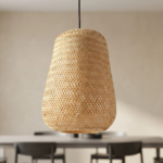 Colgante Valcanéra — Bambú Natural, contemporáneo (LED)