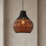 Colgante Lamparas de Techo - Colgante Iërmonne — Rattan Natural, bohemio (LED) foto de producto | Lampamac