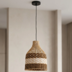 Colgante Lamparas de Techo - Colgante Ilvéna — Rattan Natural, orgánico (LED) foto de producto | Lampamac
