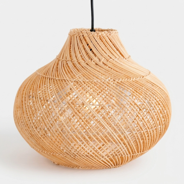 Colgante Lamparas de Techo - Colgante Salcanéra — Rattan Natural, artesanal (LED) detalle | Lampamac
