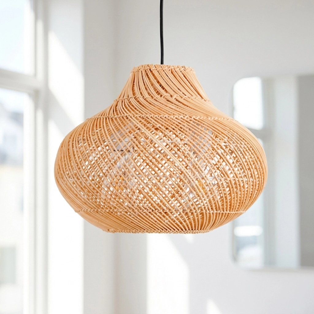 Colgante Lamparas de Techo - Colgante Salcanéra — Rattan Natural, artesanal (LED) foto de producto | Lampamac