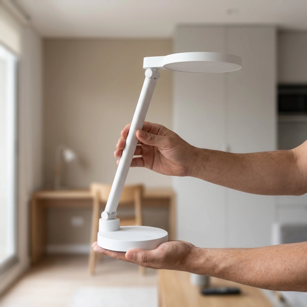 Lampara de Escritorio Lamparas de Mesa - Lámpara De Mesa Oralvéra — Metal y ABS, orientable (LED) dimensiones | Lampamac