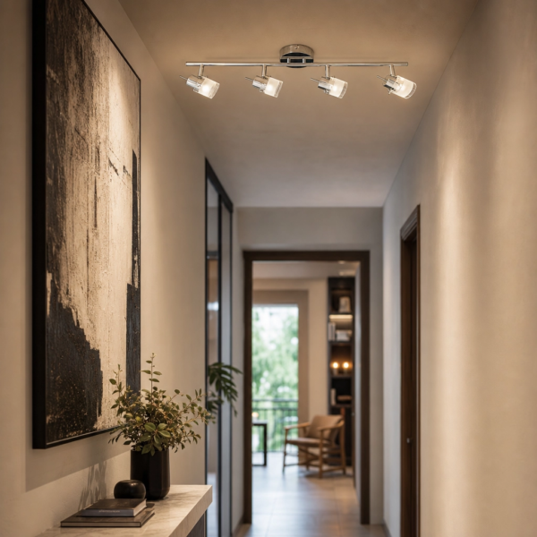 Plafon Lamparas de Pared - Aplique Malvéra — Vidrio y Cromo, satinado moderno (LED) ambiente alternativo | Lampamac