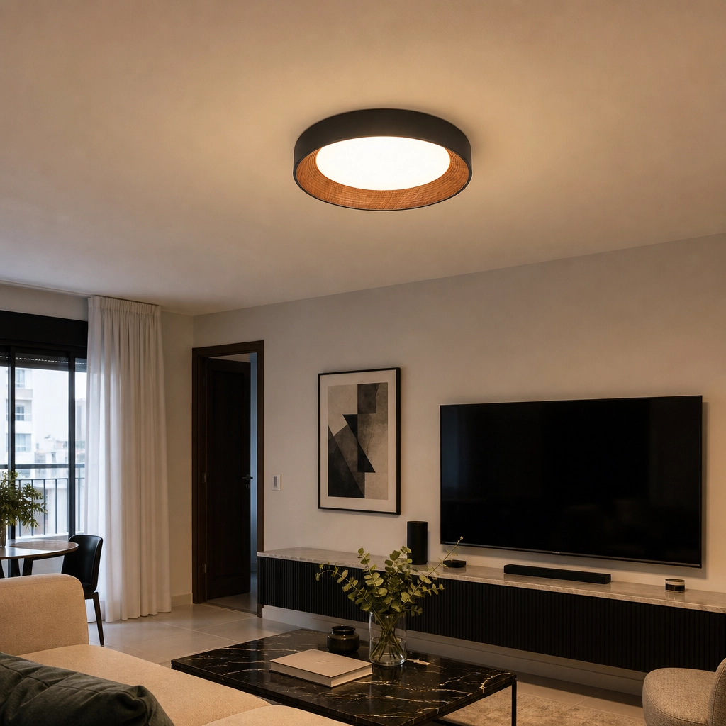 Plafon Lamparas de Techo - Colgante Kaldéna — Metal, moderno con interior dorado (LED) ambiente decorado | Lampamac