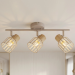 Plafon Lamparas de Techo - Aplique Paldéna — Metal Símil Madera, nórdico cálido (LED) foto de producto | Lampamac