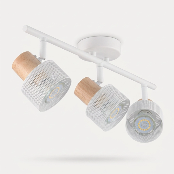 Plafon Lamparas de Techo - Aplique Ventéra — Metal y Madera, nórdico calado (LED) detalle | Lampamac