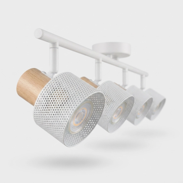 Plafon Lamparas de Techo - Aplique Kelvénia — Metal y Madera, nórdico calado (LED) detalle | Lampamac