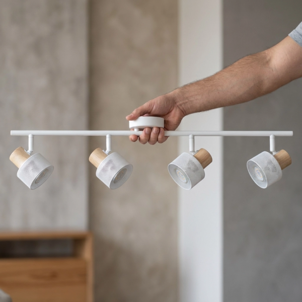 Plafon Lamparas de Techo - Aplique Kelvénia — Metal y Madera, nórdico calado (LED) dimensiones | Lampamac