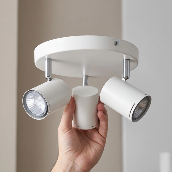 Plafon Lamparas de Techo - Aplique Rosvéra — Metal y Cromo, geométrico moderno (LED) dimensiones | Lampamac