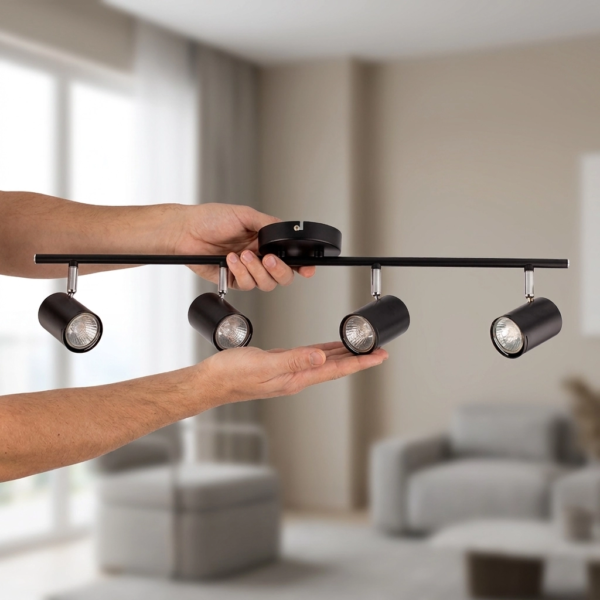 Plafon Lamparas de Techo - Aplique Nërmaine — Metal y Cromo, geométrico moderno (LED) dimensiones | Lampamac