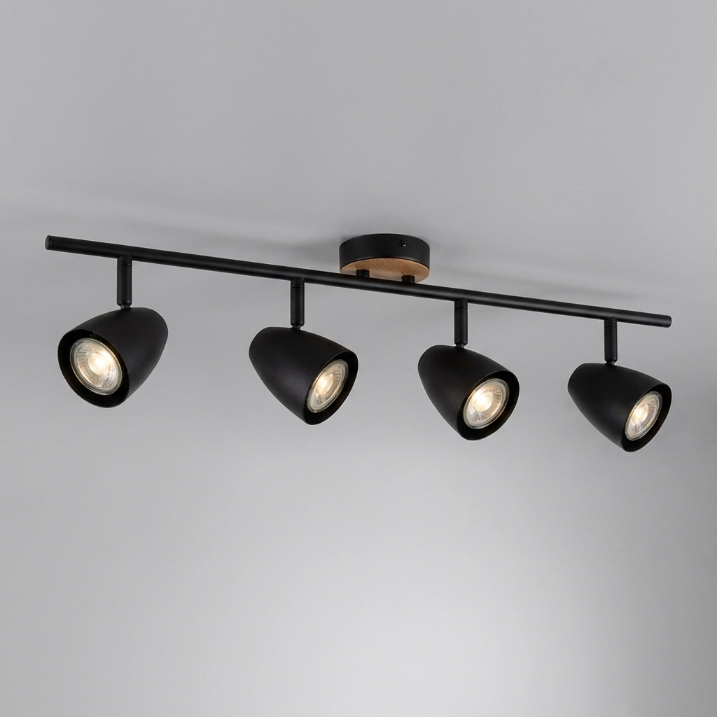 Plafon Lamparas de Techo - Aplique Solévane — Metal y Madera, moderno (LED) foto de producto | Lampamac