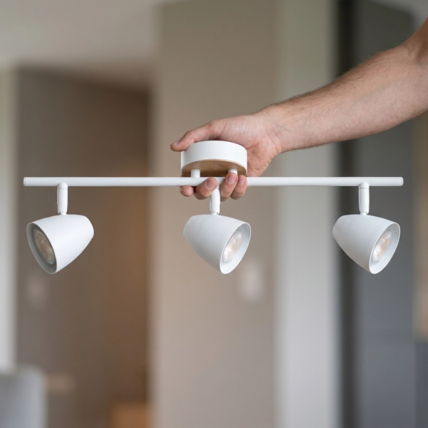 Plafon Lamparas de Techo - Aplique Destellar — Metal y Madera, moderno (LED) dimensiones | Lampamac