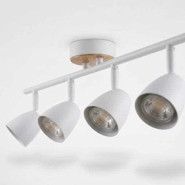 Plafon Lamparas de Techo - Aplique Brillante — Metal y Madera, moderno (LED) detalle | Lampamac