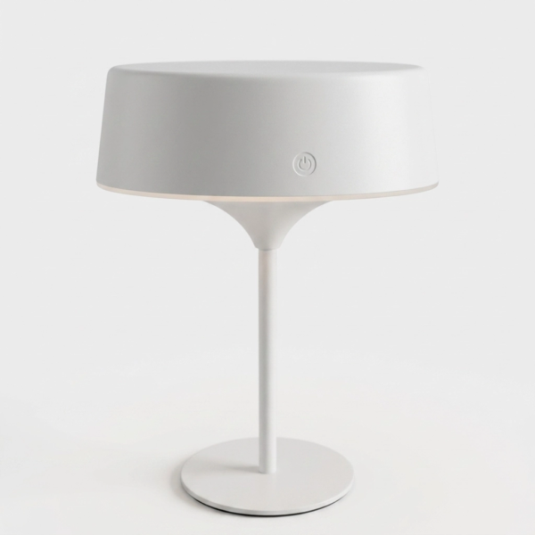 Velador Led Lamparas de Mesa - Velador Led Galcanéra — Metal y ABS blanco, regulable con USB (LED) detalle | Lampamac