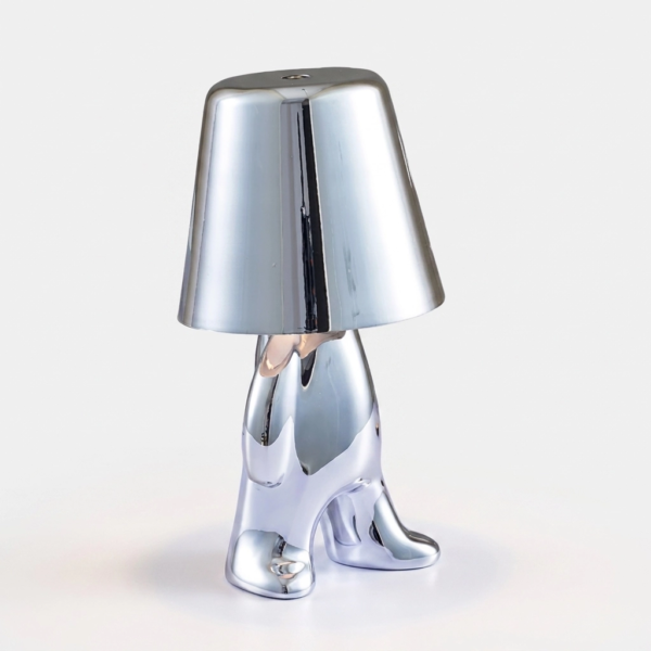 Velador Led Lamparas de Mesa - Velador Led Galdéra — Metal Cromo cromo, moderno con USB (LED) detalle | Lampamac