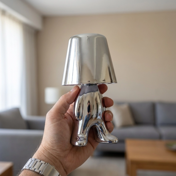 Velador Led Lamparas de Mesa - Velador Led Galdéra — Metal Cromo cromo, moderno con USB (LED) dimensiones | Lampamac