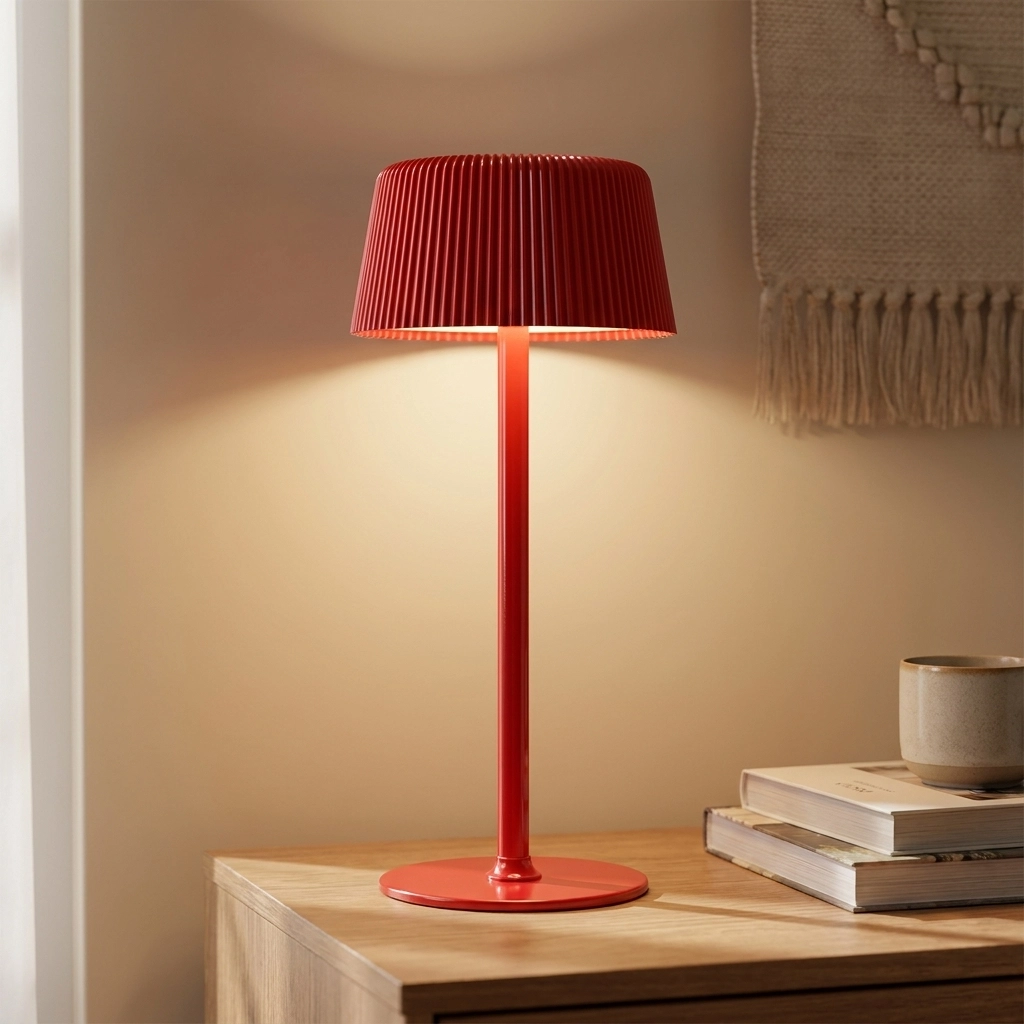 Velador Led Lamparas de Mesa - Velador Led Trévolane — Metal y ABS rojo, moderno con USB (LED) foto de producto | Lampamac