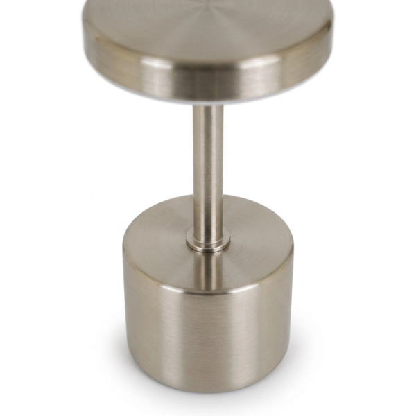 Velador Led Lamparas de Mesa - Velador Led Ilvénia — Metal y ABS plateado, regulable con USB (LED) detalle | Lampamac