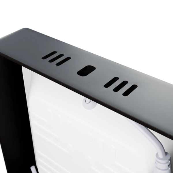 Plafón de Sobreponer 18w Negro Cuadrado luz fria — Ambiente | Lampamac