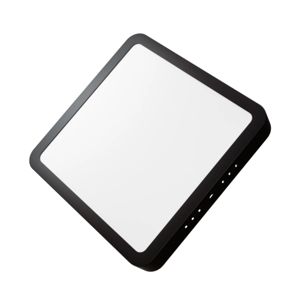 Plafón de Sobreponer 24w Negro Cuadrado luz cálida — Vista lateral | Lampamac