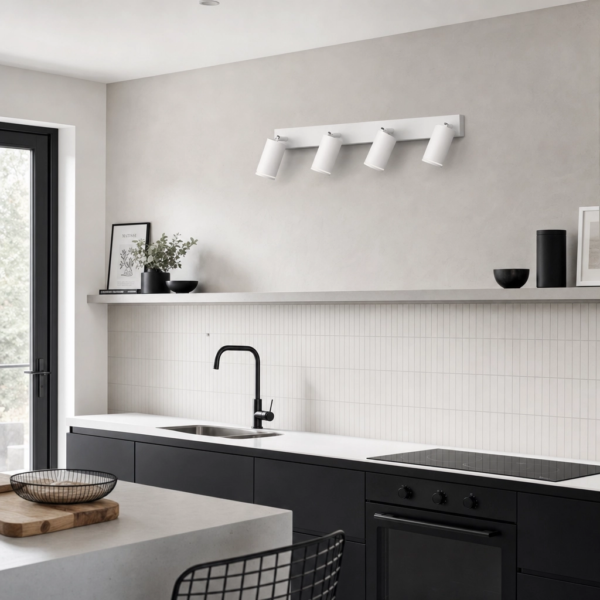 Bagheria | Aplique Metal Moderno Sereno Cuádruple Orientable GU10 en cocina moderno argentino