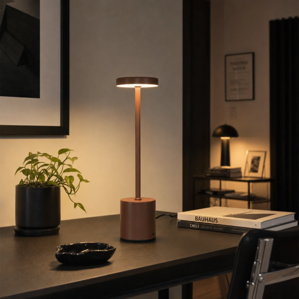 Bovino | Velador Metal Moderno Acogedor Recargable LED en oficina moderno argentino