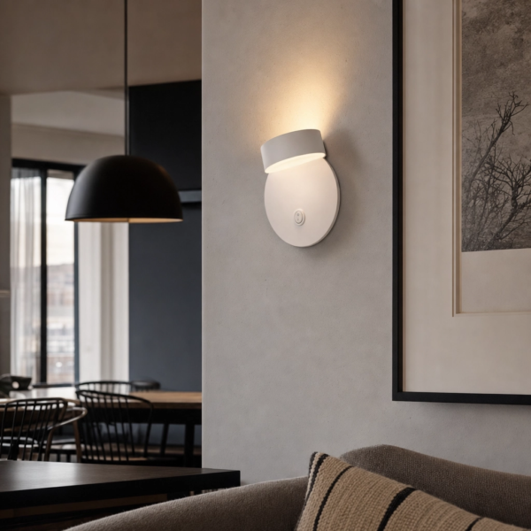 Cutrofiano | Aplique Metal Moderno Práctico Lector LED en living moderno argentino