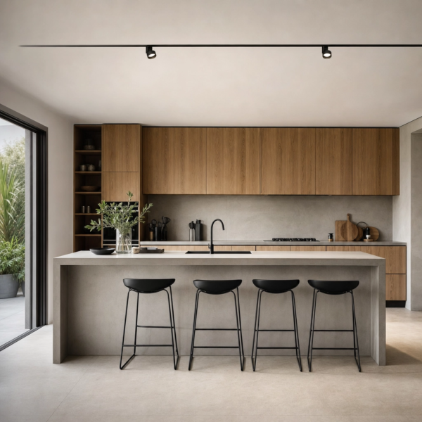 Kit Accesorios para Colgante para Riel Magnético de Superficie (uso aproximado: 1 kit por cada metro de riel) en cocina moderno argentino