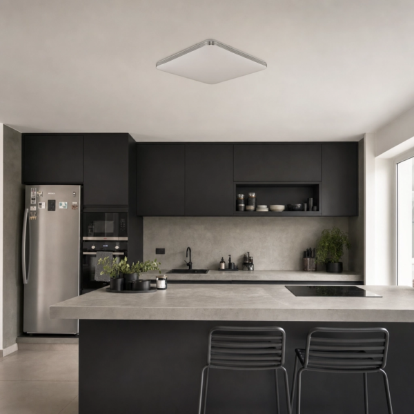 Serradifalco | Plafón Acrílico Moderno Sereno Cuadrado LED en cocina moderno argentino