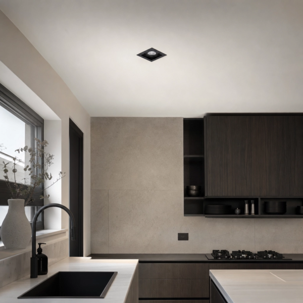 Agrigento | Spot Aluminio Minimalista Sobrio Embutir GU10 en cocina moderno argentino