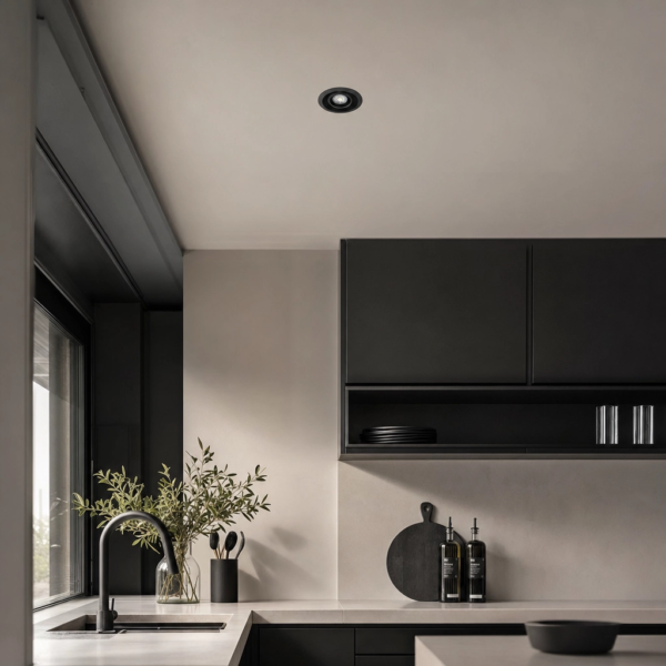 Modugno | Spot Policarbonato Minimalista Sobrio Embutir GU10 en cocina moderno argentino